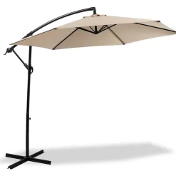 OMBRELLONE GIARDINO DECENTRATO 3X3 CON PENDENTE PALO ALLUMINIO GAZEBO ANTIVENTO