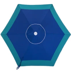 OMBRELLONE MARE SPIAGGIA GIARDINO ACCIAIO GRANDE 210CM TURCHESE BLU CON CUSTODIA