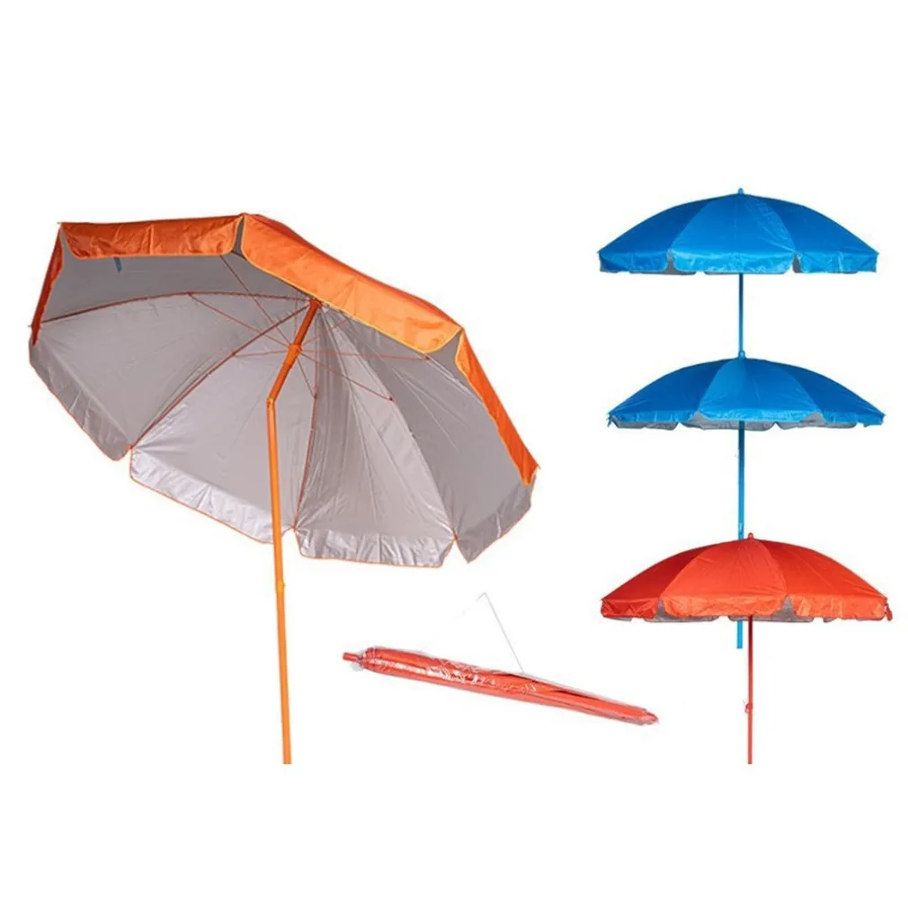 OMBRELLONE MARE SPIAGGIA 180CM TINTA UNITA PALO COLORATO CON SNODO SACCA TRASPORTO 6699019