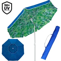 OMBRELLONE MARE SPIAGGIA GIARDINO ALLUMINIO GRANDE 200CM TROPICAL CON CUSTODIA