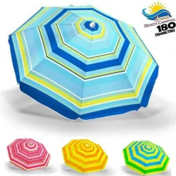 OMBRELLONE MARE SPIAGGIA DIAMETRO 180 CM CON SNODO TESSUTO IN POLYEST PALO 32MM