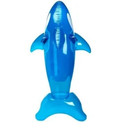 ORCA CAVALCABILE GIOCO GONFIABILE PER BAMBINI 152X144CM MARE PISCINA BLU