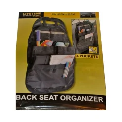 ORGANISER PIEGHEVOLE AUTO PORTAOGGETTI VIAGGIO SEDILE POSTERIORE SISTEMA STRAPPO