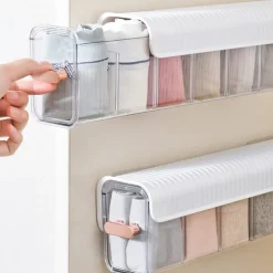 ORGANIZER BOX SCATOLA ORGANIZZATORE DA PARETE CON AUTOADESIVO CASSETTI CONTENITORE