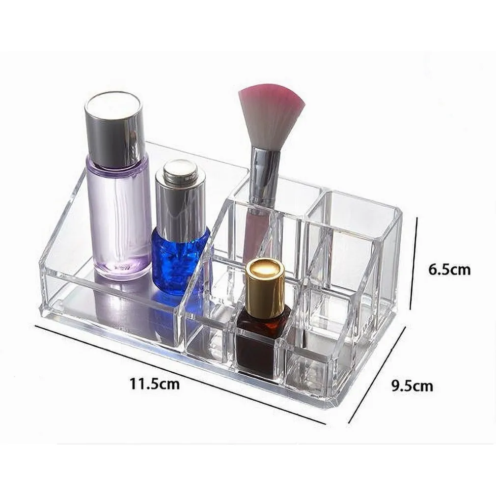 ORGANIZER BOX TRASPARENTE 9 SCOMPARTI POSTI PER TRUCCHI COSMETICI MAKE UP 10248