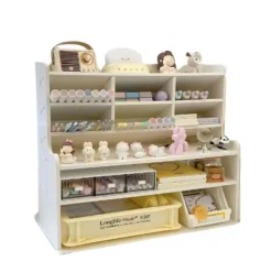 ORGANIZER DA SCRIVANIA MULTIUSO IN LEGNO PER CAMERETTA BAMBINI SCAFFALE MULTIFUNZIONALE