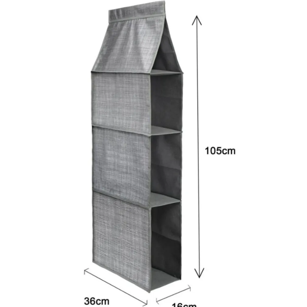 ORGANIZER GRUCCIA PER ARMADIO CON 3 RIPIANI SCOMPARTI TESSUTO SALVASPAZIO 69723