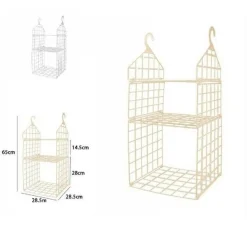 ORGANIZER PER ARMADIO 3 RIPIANI CON GANCI GRUCCE SALVASPAZIO 65X28.5X28.5CM 70944
