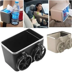 ORGANIZER PER BRACCIOLO UNIVERSALE PORTAOGGETTI PER AUTO CON PORTA BICCHIERI