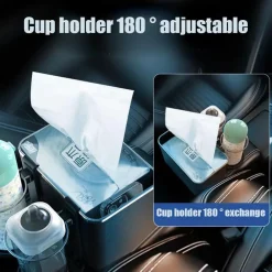 ORGANIZER PER BRACCIOLO UNIVERSALE PORTAOGGETTI PER AUTO CON PORTA BICCHIERI