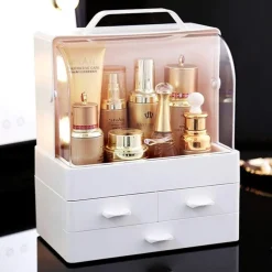 ORGANIZER PORTA TRUCCHI BOX PORTAGIOIE IMPERMEABILE ESPOSITORE PER COSMETICI ABS