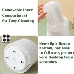 ORGANIZER PORTA TRUCCO ANTI POLVERE MAKE UP TAZZA ROTANTE 360° IMPERMEABILE