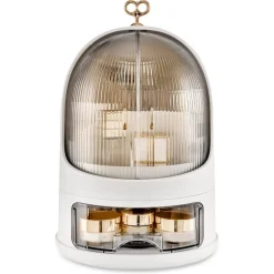 ORGANIZER PORTATILE MULTIFUNZIONALE ORGANIZZATORE COSMETICI GIOIELLI ANTIPOLVERE CASSETTO