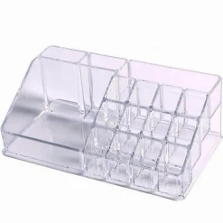 ORGANIZER PORTATRUCCHI TRASPARENTE 16 SCOMPARTI COSMETICI ESPOSITORE MAKEUP 10250