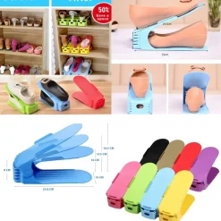 ORGANIZER REGOLABILE ARMADIO HOLDER SHOES RACK SCARPIERA SALVASPAZIO PORTASCARPE