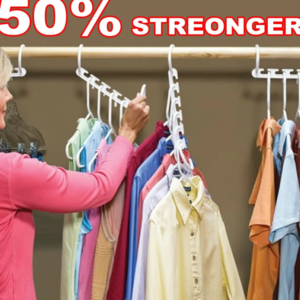 ORGANIZER SALVASPAZIO 10 PORTA STAMPELLE GRUCCE PER ARMADIO WONDER HANGER MAX