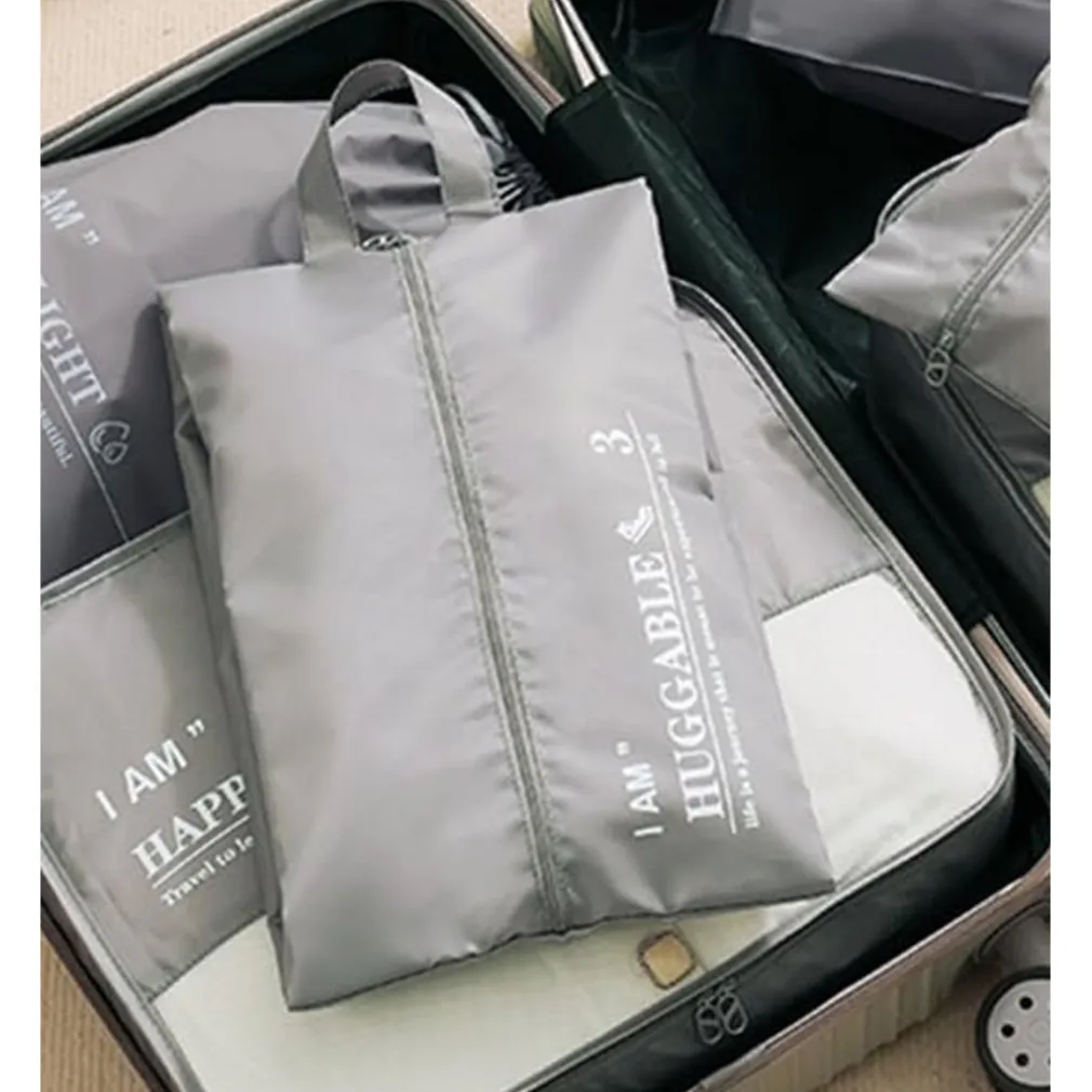 ORGANIZER VIAGGIO CASA BORSA IMPERMEABILE ORGANIZZATORE VALIGIA GRIGIO 38X23X12CM 87711