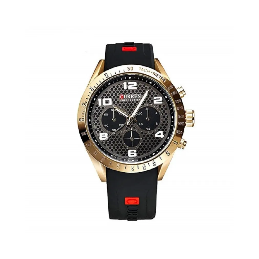 OROLOGI DI LUSSO DI MARCA CINGHIA SILICONE ANALOGICO AL QUARZO OROLOGIO 8167