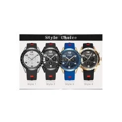 OROLOGI DI LUSSO DI MARCA CINGHIA SILICONE ANALOGICO AL QUARZO OROLOGIO 8167