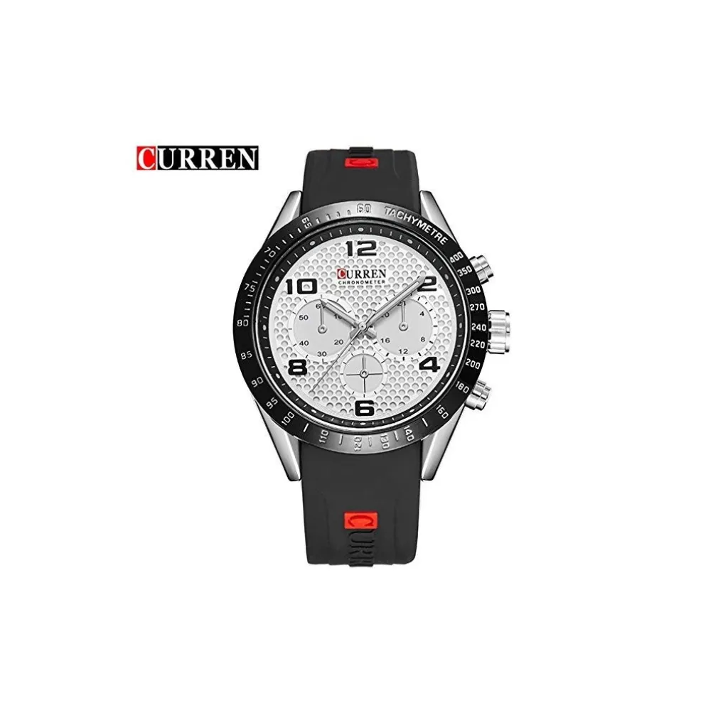 OROLOGI DI LUSSO DI MARCA CINGHIA SILICONE ANALOGICO AL QUARZO OROLOGIO 8167