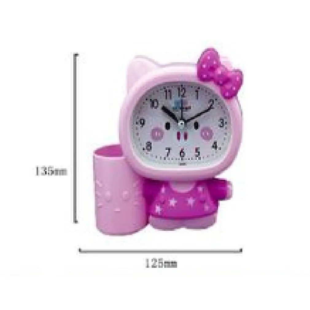 OROLOGIO ANALOGICO SVEGLIA A FORMA DI GATTINO DA TAVOLO CON PORTAPENNE TX-9126