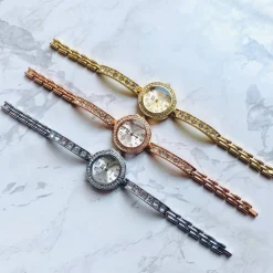 OROLOGIO BRACCIALE ZCC DA POLSO DONNA ACCIAIO CON BRILLANTINI QUARZO ANALOGICO