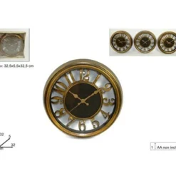 OROLOGIO DA PARETE MOVIMENTO QUARZO MURO EFFETTO BRONZO ANTICO VINTAGE