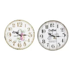 OROLOGIO DA PARETE MURO IN LEGNO ANALOGICO DECORATO CUCINA STANZA CASA 218691