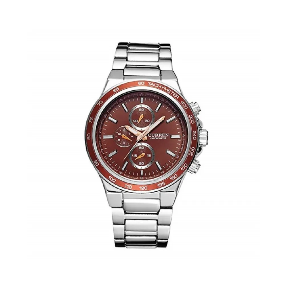 OROLOGIO DA POLSO 8011 ANALOGICO SPORTIVI AL QUARZO D'AFFARI ACCIAIO DI LUSSO