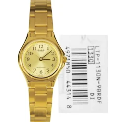 OROLOGIO DA POLSO CASIO LTP-1130N-9BRDF ANALOGICO QUAD DORATO ACCIAIO ORO