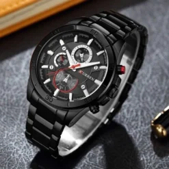 OROLOGIO DA POLSO CURREN 8275 UOMO ANALOGICO QUARZO BUSINESS NERO