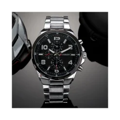 OROLOGIO DA POLSO CURREN 8276 UOMO ANALOGICO QUARZO BUSINESS SILVER NERO