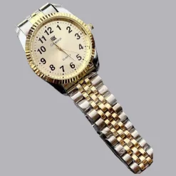 OROLOGIO DA POLSO IK COLLECTION UOMO ANALOGICO QUARZO DORATO SILVER FONDO DORATO