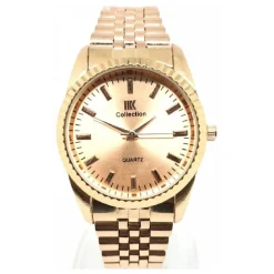 OROLOGIO DA POLSO IK COLLECTION UOMO DONNA ANALOGICO QUARZO ROSA QUADRANTE ROSA