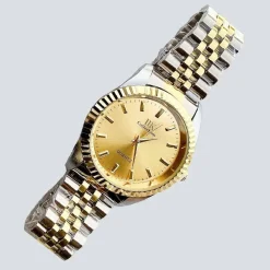 OROLOGIO DA POLSO IK COLLECTION SILVER DORATO ANALOGICO QUARZO QUADRANTE DORATO