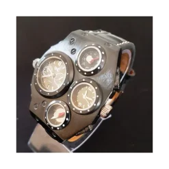 OROLOGIO DA POLSO NERO UOMO ANALOGICO QUARZO MODERNO FASHION ALLA MODA