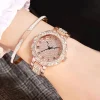OROLOGIO DA POLSO PER DONNA ANALOGICO CASUAL MODA FASHION BRILLANTINI ROSATO