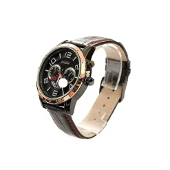 OROLOGIO DA POLSO PER UOMO CON CINTURINO IN PELLE E QUDRANTE NERO CURREN W8140