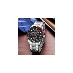 OROLOGIO DA POLSO UOMO AL QUARZO CON DATA QUADRANTE NERO CURREN 8028 ANALOGICO