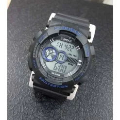 OROLOGIO DA POLSO UOMO C-SHOCK DIGITALE SVEGLIA DATA SUBACQUEO SPORT NERO BLU