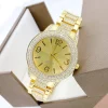 OROLOGIO DA POLSO ZCC DONNA ANALOGICO QUARZO MODERNO FASHION BRILLANTINI DORATO