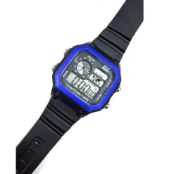 OROLOGIO DA POLSO ZCC UNISEX DIGITALE CRONO LUCE SPORT CLASSIC VINTAGE BLU NERO