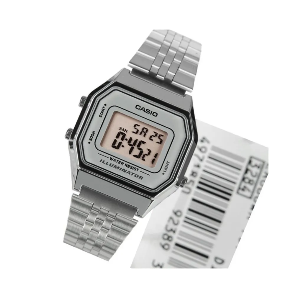 OROLOGIO POLSO CASIO LA680WA-7DF DIGITALE UNISEX VINTAGE SILVER QUAD SILV