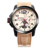 OROLOGIO POLSO CURREN 8182 UOMO ANALOGICO QUARZO MODERNO BEIGE