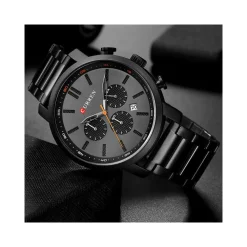 OROLOGIO POLSO CURREN 8315 UOMO ANALOGICO QUARZO MODERNO NERO QUAD NERO