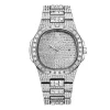 OROLOGIO POLSO DONNA ACCIAIO MODA BRILLANTINI STRASS CALENDARIO ANALOGICO SILVER