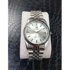 OROLOGIO POLSO IK COLLECTION UOMO DONNA ANALOGICO QUARZO SILVER QUADRANTE SILVER