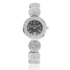 OROLOGIO POLSO SOUSOU S6097 DONNA CUORE BRILLANTINI MOVIMENTO QUARZO SILVER NERO