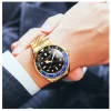 OROLOGIO POLSO UOMO ACCIAIO QUARZO DORATO NERO BLU NAUTICA MARE LONGBO SUBACQUEO