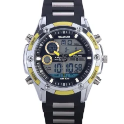 OROLOGIO POLSO UOMO ANALOGICO DIGITALE MULTIFUNZIONE XXL QUAMER MILITARY